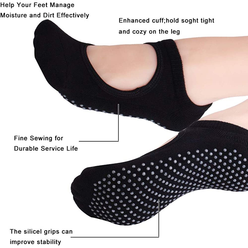 Backless Non-SLIP ฟิตเนสพิลาทิ - Grip Sock Yoga บทวิจารณ์และราคา